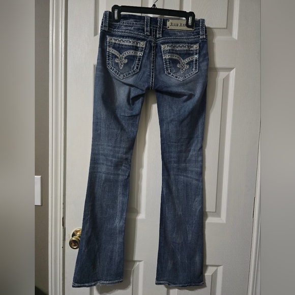 Rock Revival Sherry Bootcut B4 Low Rise Stretch Embellished Jeans, Size 27. - Picture 8 of 16